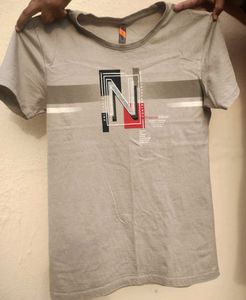 Unisex Grey Graphic T-Shirt