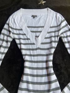 printerest fitted stripped sweater top