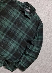 EQ:IQ Sport Green &amp; Black Plaid Corduroy Shirt