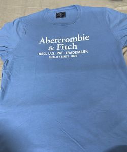 Mens Abercrombie &amp; Fitch Blue T-Shirt