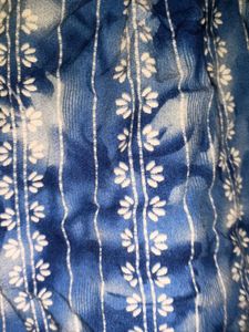Blue Sleeveless Button-Up Top