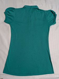 Teal Polo T-Shirt with Logo
