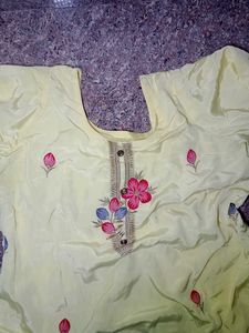 cream silk salwar kameez