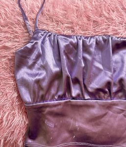 H&amp;M Satin Milkmaid Crop Top