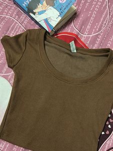 Brown Crop Top