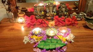 2 Handmade Heart &amp; Crown Chakras Earthen Diyas