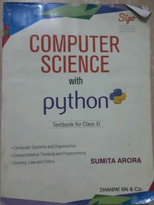 Computer Science with Python Textbook Class XI