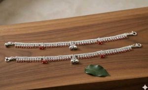 new Beautiful Anklets with Red Beads Payal