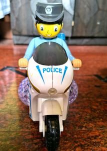 Toy Police Motorcycle with Lights