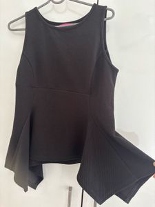 Stylish Black Peplum Top