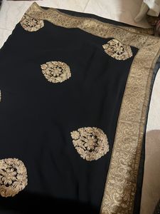 IIFA Award Collection By Vikram Black & Gold Saree