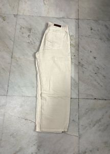 FREAKINS ECRU BEIGE STRAIGHT FIT JEANS 32
