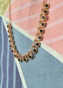 Willanzy Rose Gold Plated Set in green Colour...