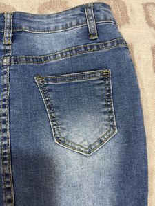 Blue Denim Mini Skirt