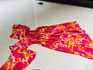 Vibrant Floral Print Midi Dress