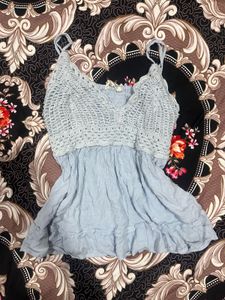 y2k Boho Crochet Cami top