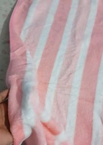 Pink Striped Plush Towel