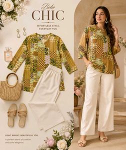 Boho Chic Patchwork Print Tunic