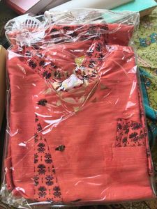 Men's Orange Kurta Set