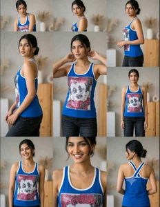 Sparkly Mickey Mouse Graphic Blue Tank Top