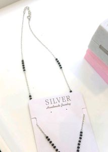 Zirconia Diamond Mangalsutra Pure Silver
