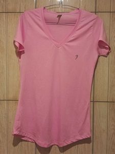 Pink V-Neck T-Shirt