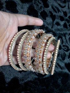 Peachish Rose Gold Bangles