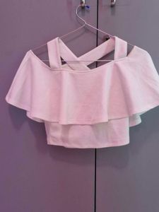 Red Ethnic Skirt and white top combo
