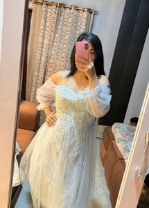 Elegant Off-Shoulder Gown🧸💖🦋