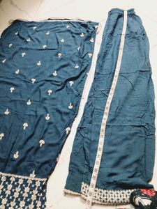 Blue Embroidered Kurta Set with Pants