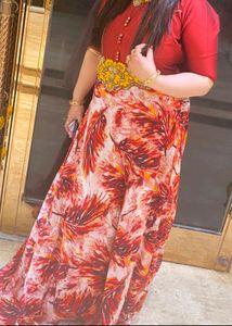 Beautiful Ethnic 3D Designer Gown in Xl size