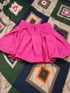 Girls Pink Pleated Skirt
