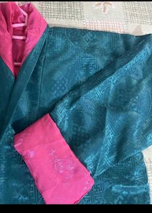 Teal &amp; Pink bhutanese dress