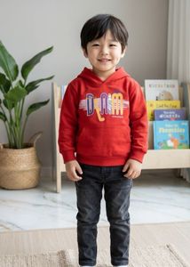 Kids' Red "Dream" Graphic Hoodie