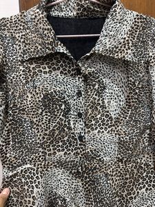 Tiger Print Mid-Length Dress