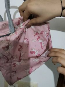 Cute Pink Unicorn Lunch Bag