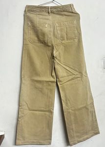 MANGO Wide Leg Beige Pants
