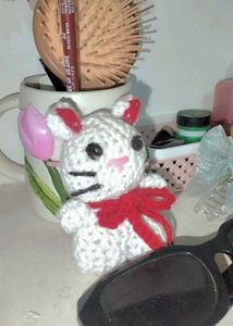 Handmade Crochet Bunny Keychain