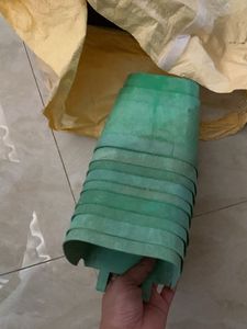 Used hanging green small pots 9