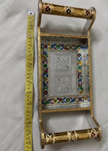 German Silver Plated Rectangular Tray With Handles