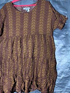 Boho Chevron Print Mini Dress