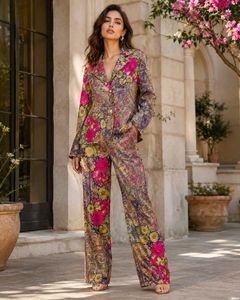 Women's Floral Print Blazer Set