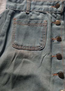 Light Wash Denim Button-Up Skirt (price drop)