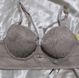 Sparkly Lace Padded Bra