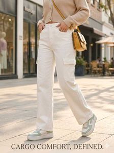 Comfortable White Cargo Pants for Women