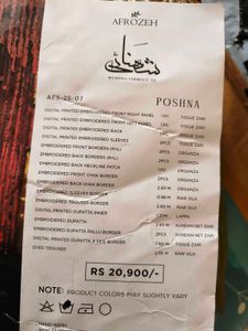 libas Afrozeh Embroidered dress