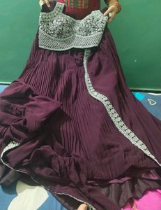 Ready To Wear Saree In Lahnga Style