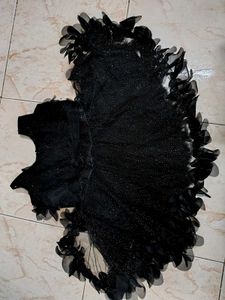 New Black Embellished kids frock