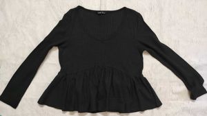 Black Peplum Top