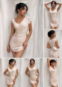 Ruched Bodycon Mini Dress